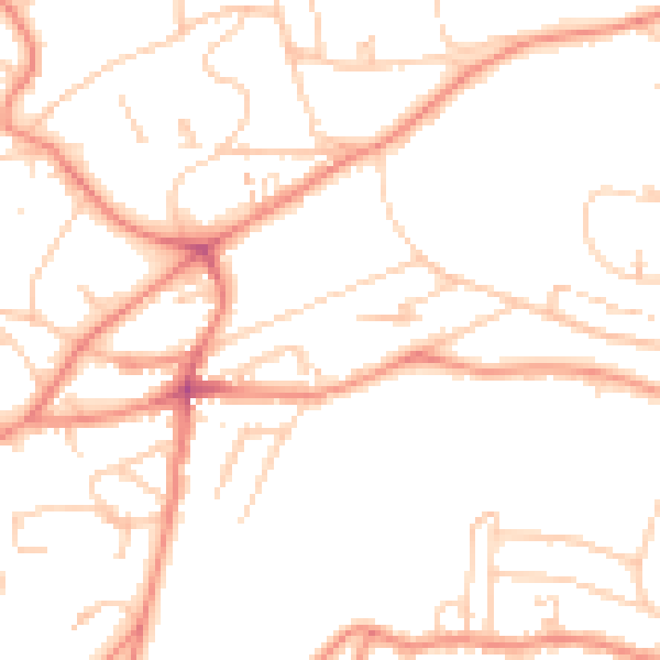 Daytime road noise heatmap for S10 3DX