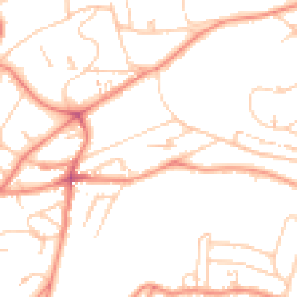 Daytime road noise heatmap for S10 3DZ