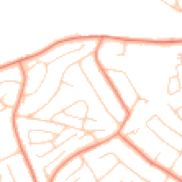 Daytime road noise heatmap for S10 4BE