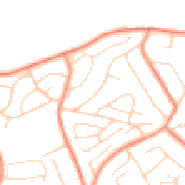 Daytime road noise heatmap for S10 4DA