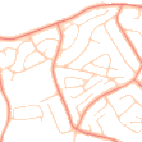 Daytime road noise heatmap for S10 4DF