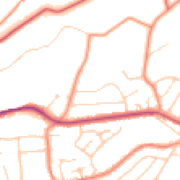 Daytime road noise heatmap for S10 5PE