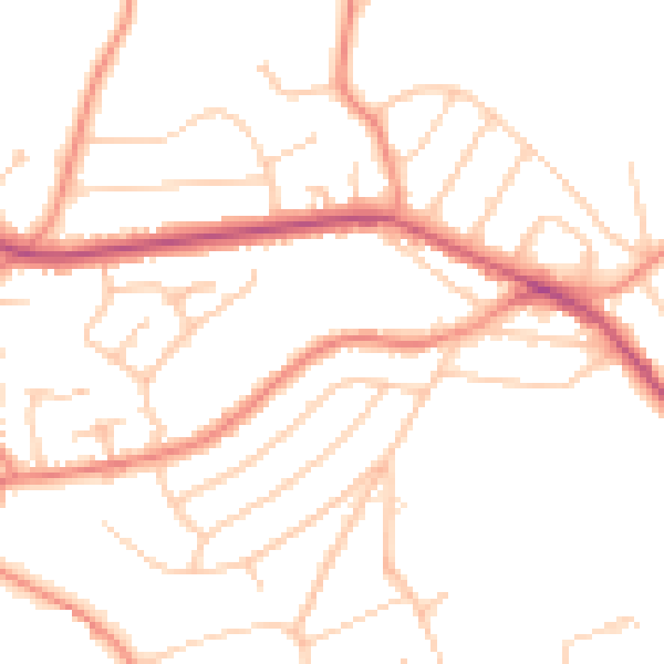 Daytime road noise heatmap for S10 5RZ