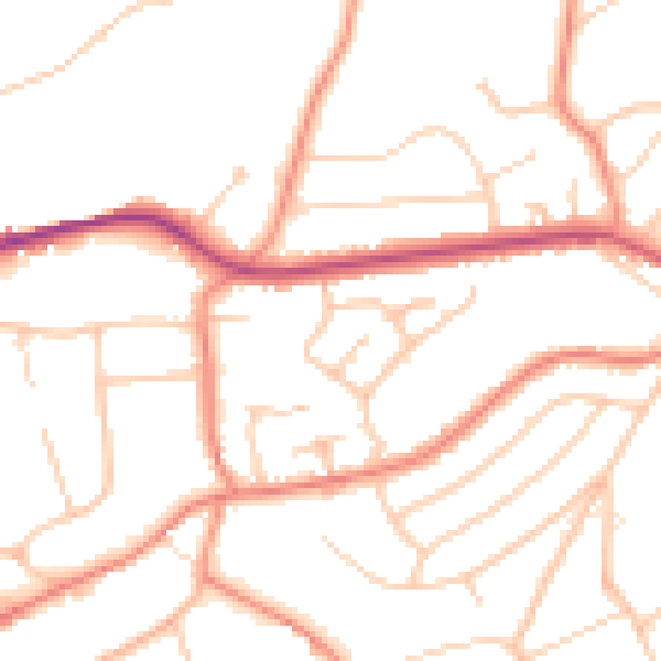Daytime road noise heatmap for S10 5TD