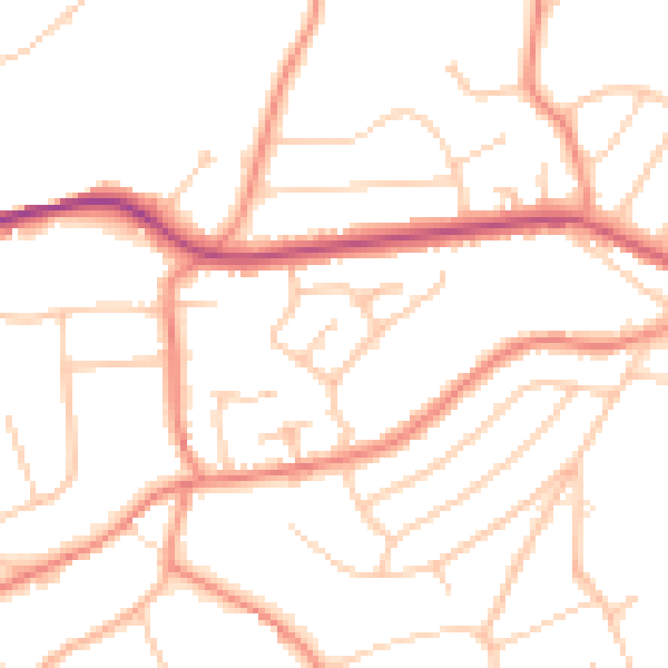 Daytime road noise heatmap for S10 5TF