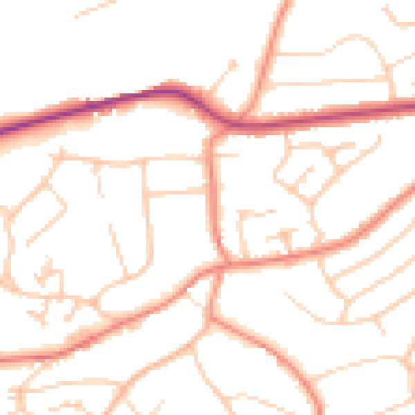 Daytime road noise heatmap for S10 5TJ