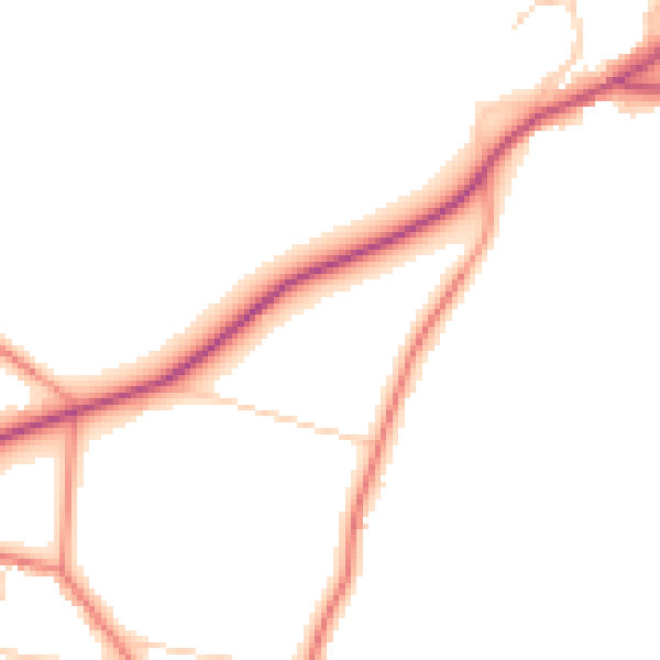 Daytime road noise heatmap for S17 3AA