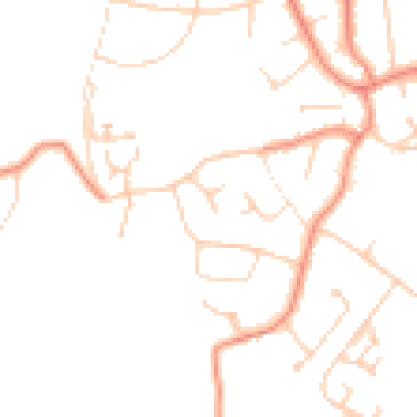 Daytime road noise heatmap for S17 3AR