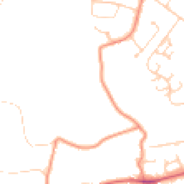 Daytime road noise heatmap for S17 3AT