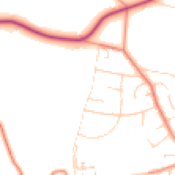Daytime road noise heatmap for S17 3DB