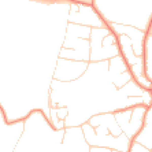 Daytime road noise heatmap for S17 3DE