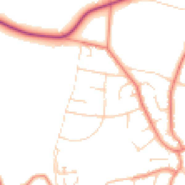 Daytime road noise heatmap for S17 3DF