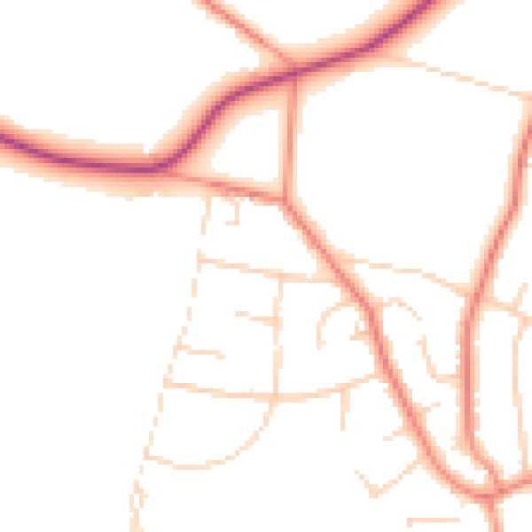 Daytime road noise heatmap for S17 3DH