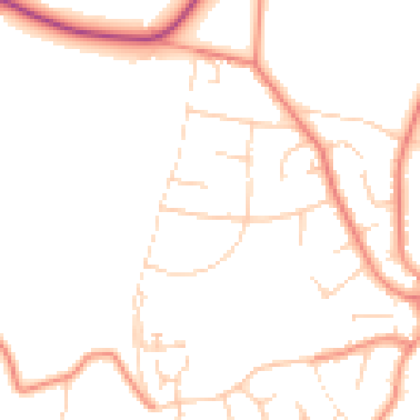 Daytime road noise heatmap for S17 3DL