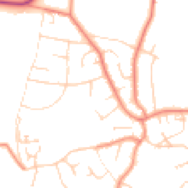 Daytime road noise heatmap for S17 3DN