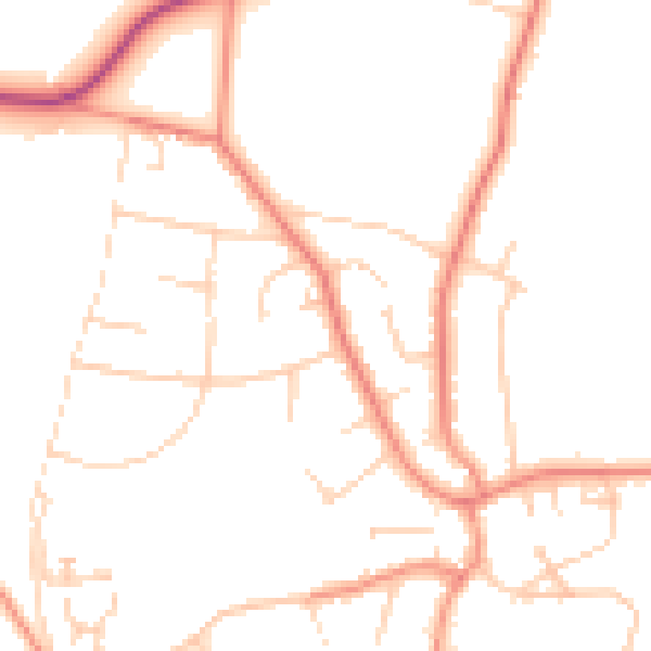 Daytime road noise heatmap for S17 3DX