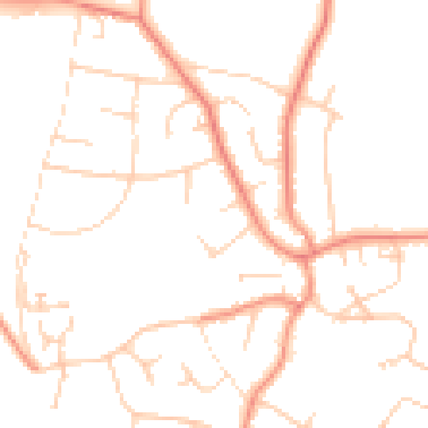 Daytime road noise heatmap for S17 3EA
