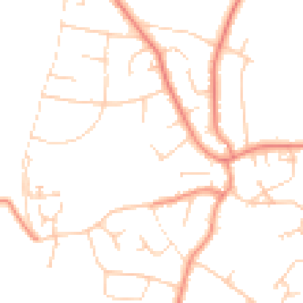 Daytime road noise heatmap for S17 3ED