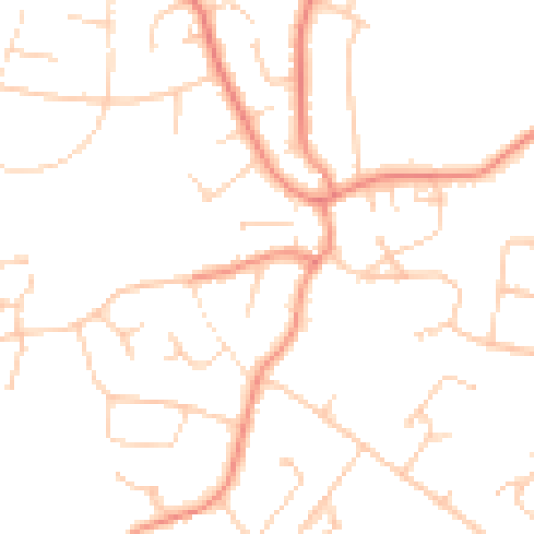 Daytime road noise heatmap for S17 3GD