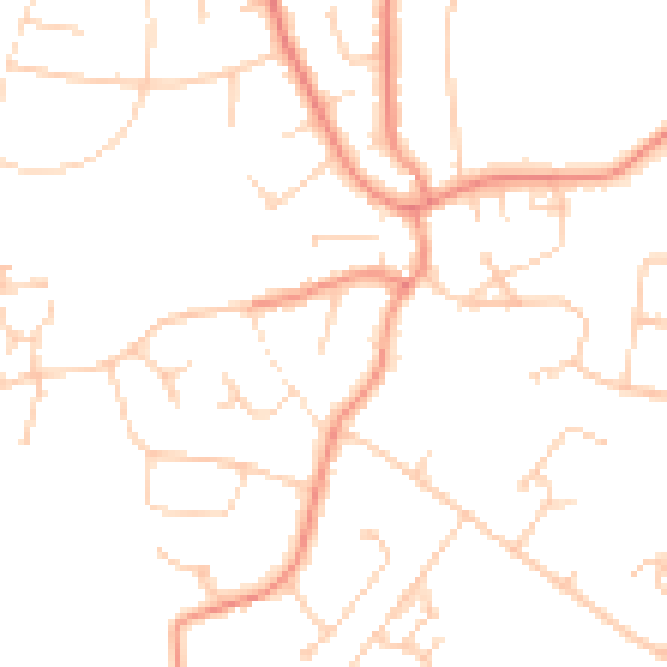 Daytime road noise heatmap for S17 3GF