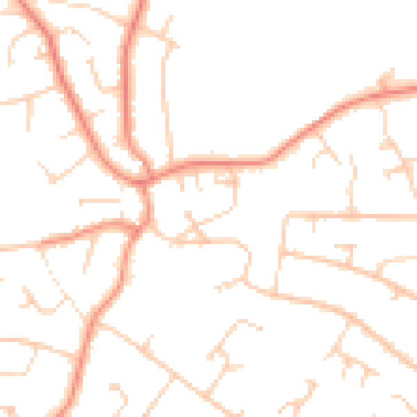 Daytime road noise heatmap for S17 3GX