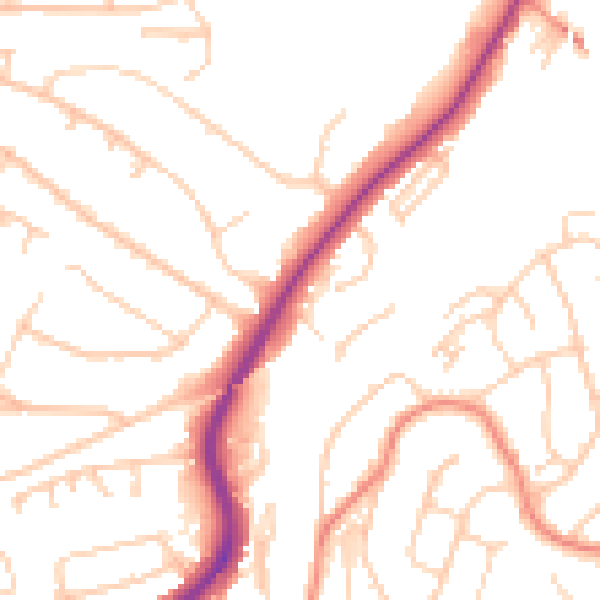 Daytime road noise heatmap for S17 3LS