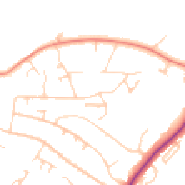 Daytime road noise heatmap for S17 3NL