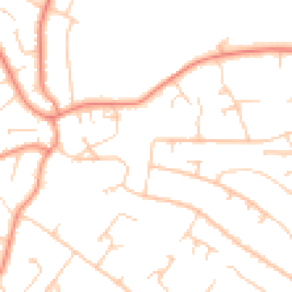 Daytime road noise heatmap for S17 3NS