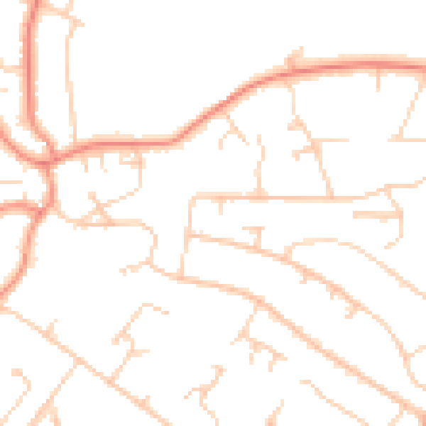 Daytime road noise heatmap for S17 3PL