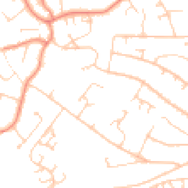 Daytime road noise heatmap for S17 3SD