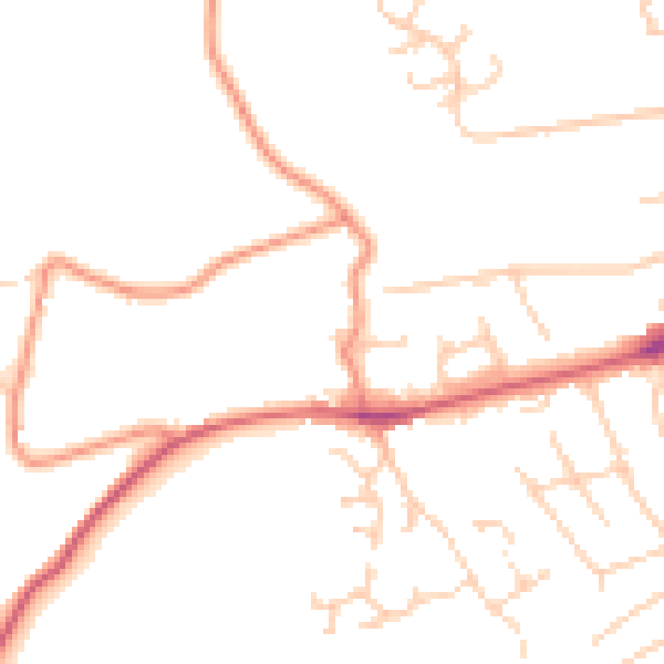 Daytime road noise heatmap for S17 4AL