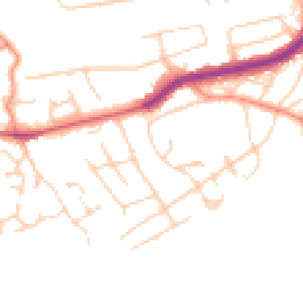 Daytime road noise heatmap for S17 4FT