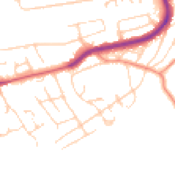 Daytime road noise heatmap for S17 4FW