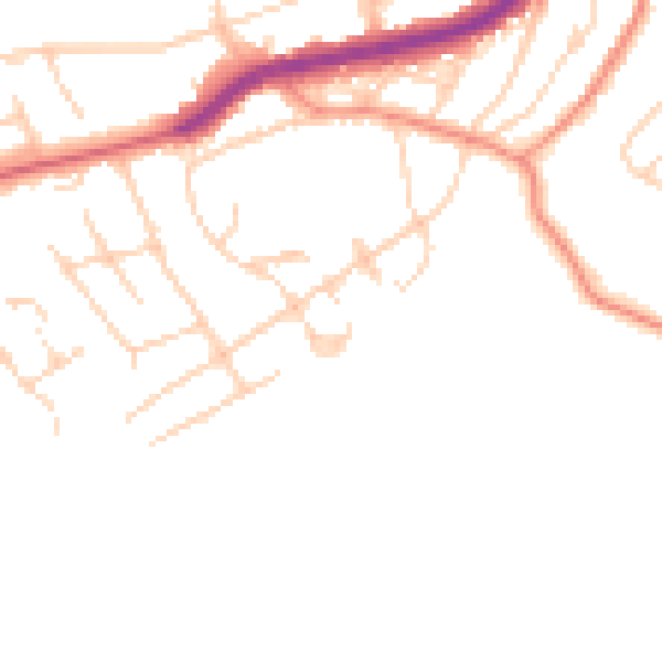 Daytime road noise heatmap for S17 4GD