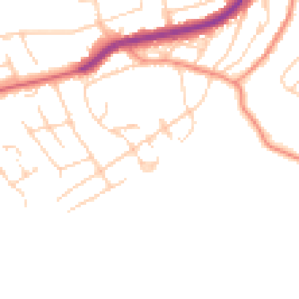 Daytime road noise heatmap for S17 4GE