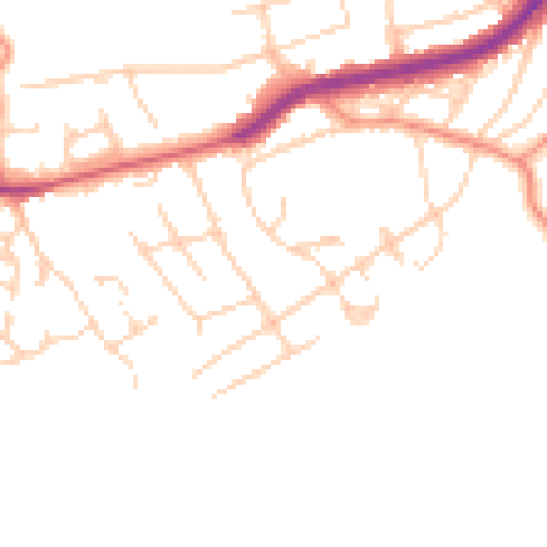Daytime road noise heatmap for S17 4GH