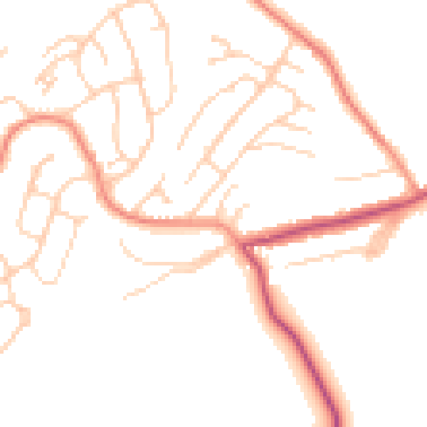Daytime road noise heatmap for S17 4JA