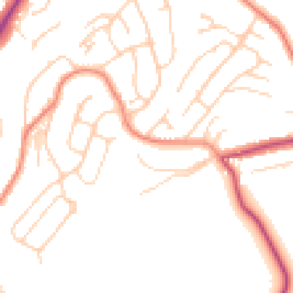 Daytime road noise heatmap for S17 4JB