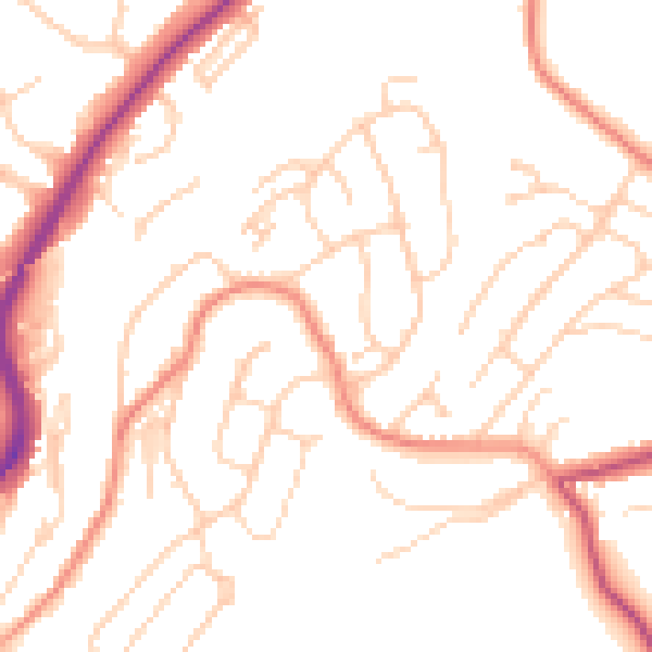 Daytime road noise heatmap for S17 4JE
