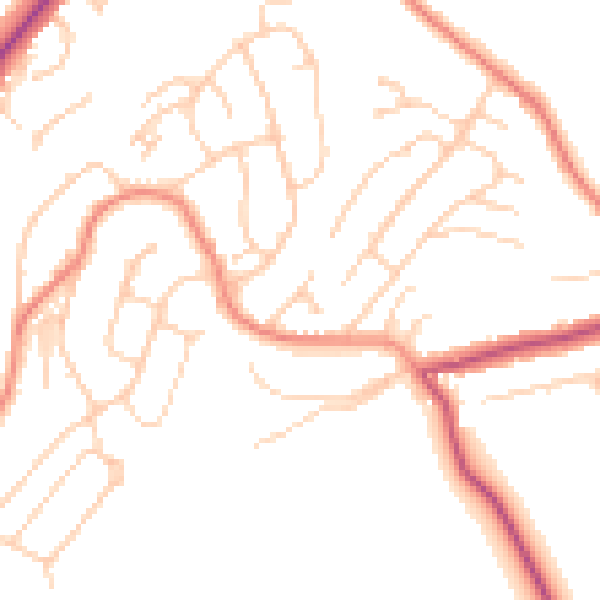 Daytime road noise heatmap for S17 4JJ
