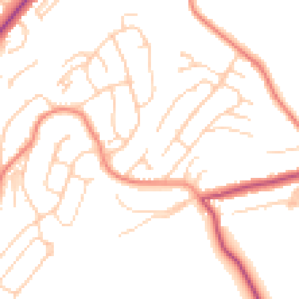 Daytime road noise heatmap for S17 4JL