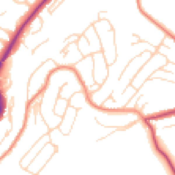 Daytime road noise heatmap for S17 4NG