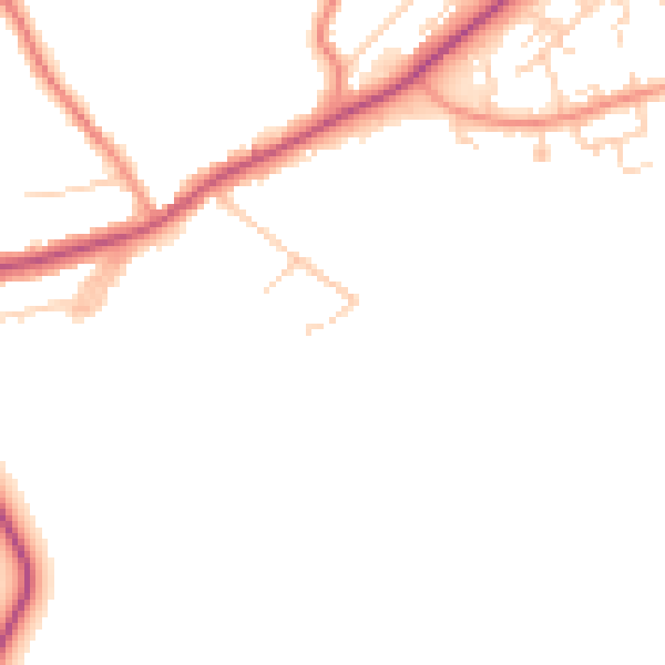 Daytime road noise heatmap for S17 4QJ