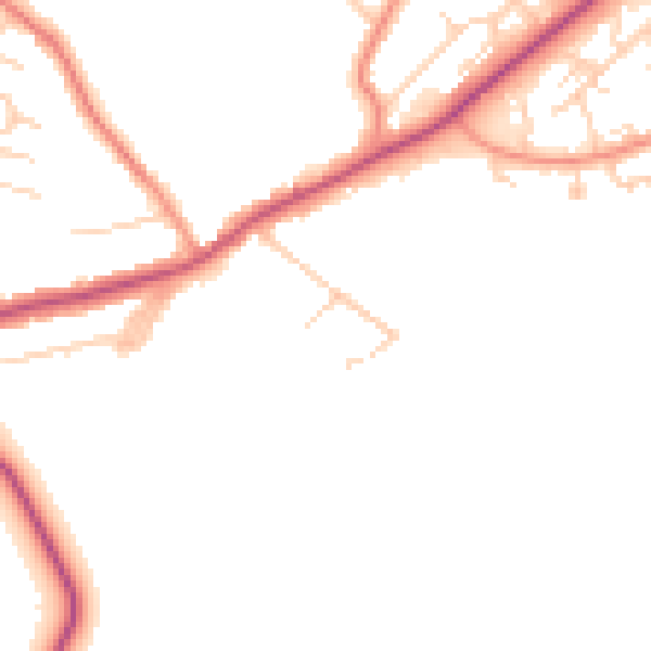 Daytime road noise heatmap for S17 4QL