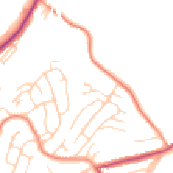 Daytime road noise heatmap for S17 4RA