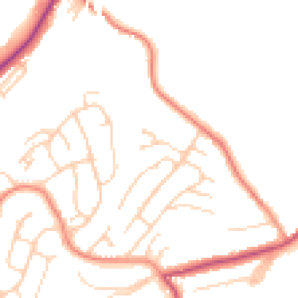 Daytime road noise heatmap for S17 4RB
