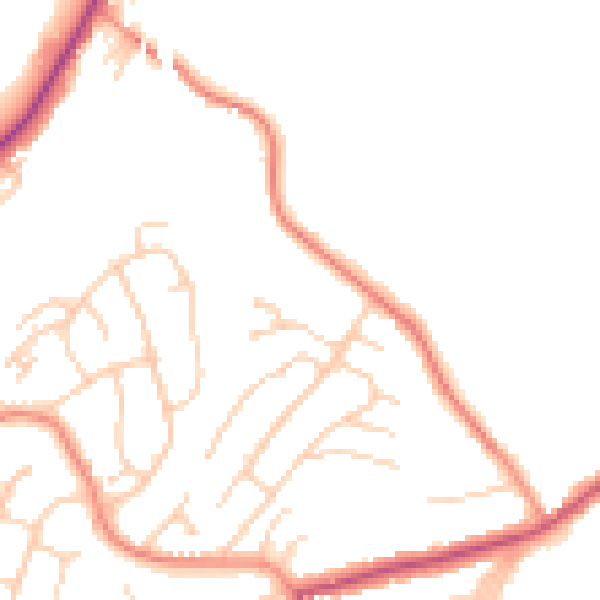 Daytime road noise heatmap for S17 4RD