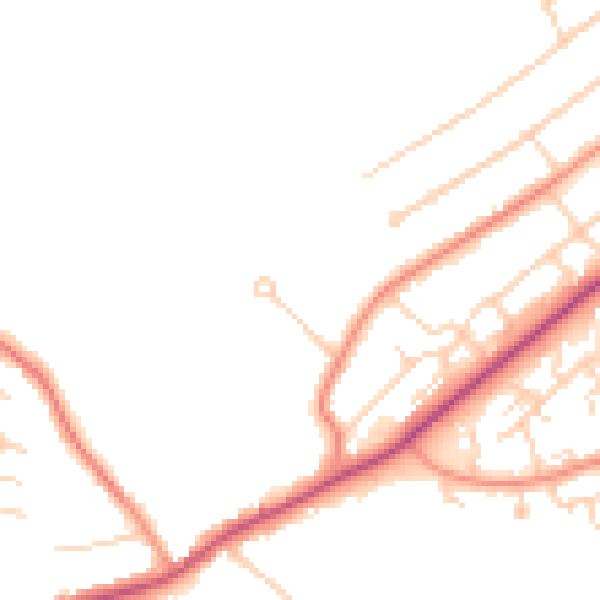 Daytime road noise heatmap for S17 4RH