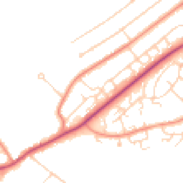 Daytime road noise heatmap for S17 4RL