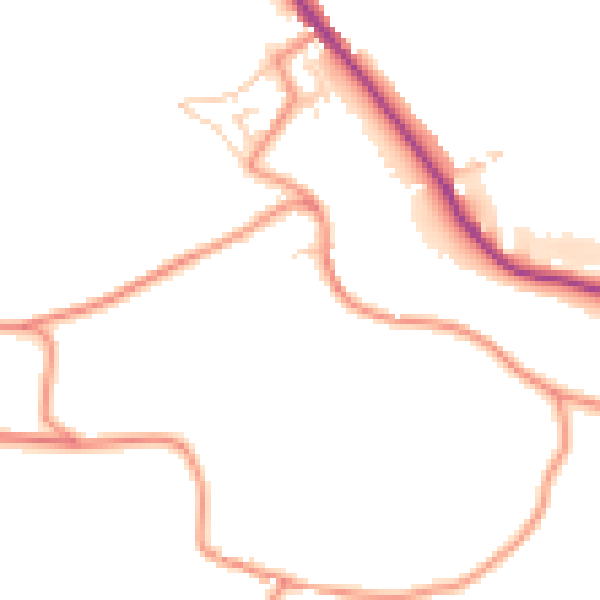 Daytime road noise heatmap for S35 0EB